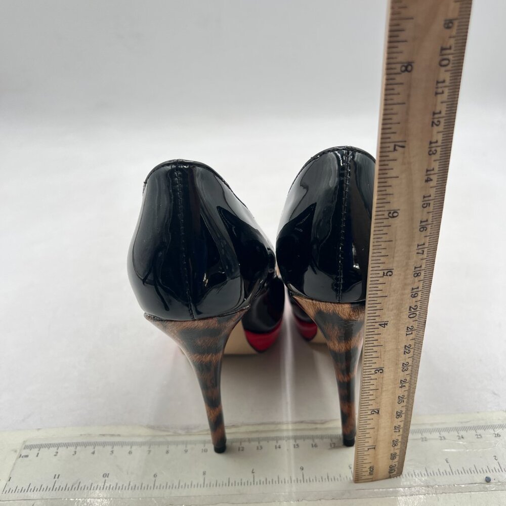 FSJ Black Classic Stiletto Heels Platform Pumps Pointed Toe Formal Shoes Office - Picture 4 of 7